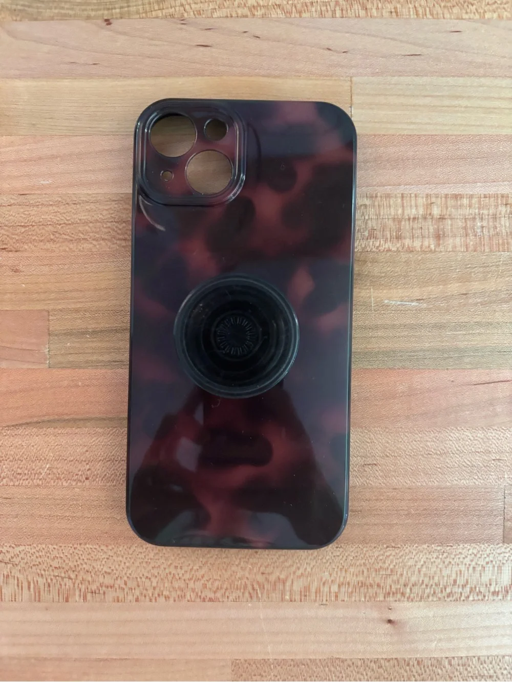 iPhone 13 Case with PopSocket -  Tortoise Shell
